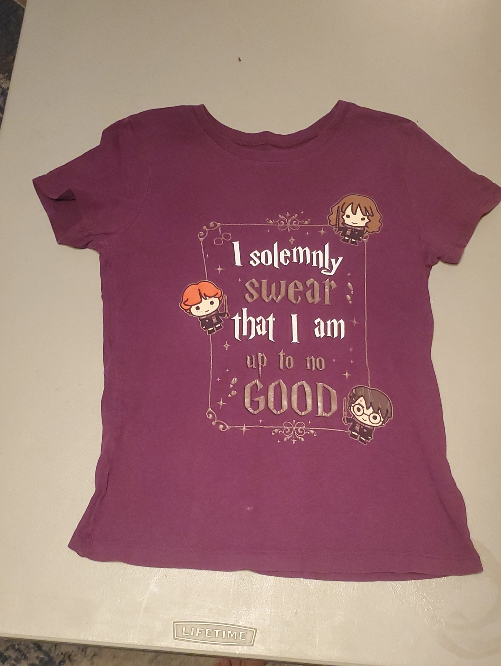 Harry Potter Purple Girls Short-Sleeve Graphic Tee